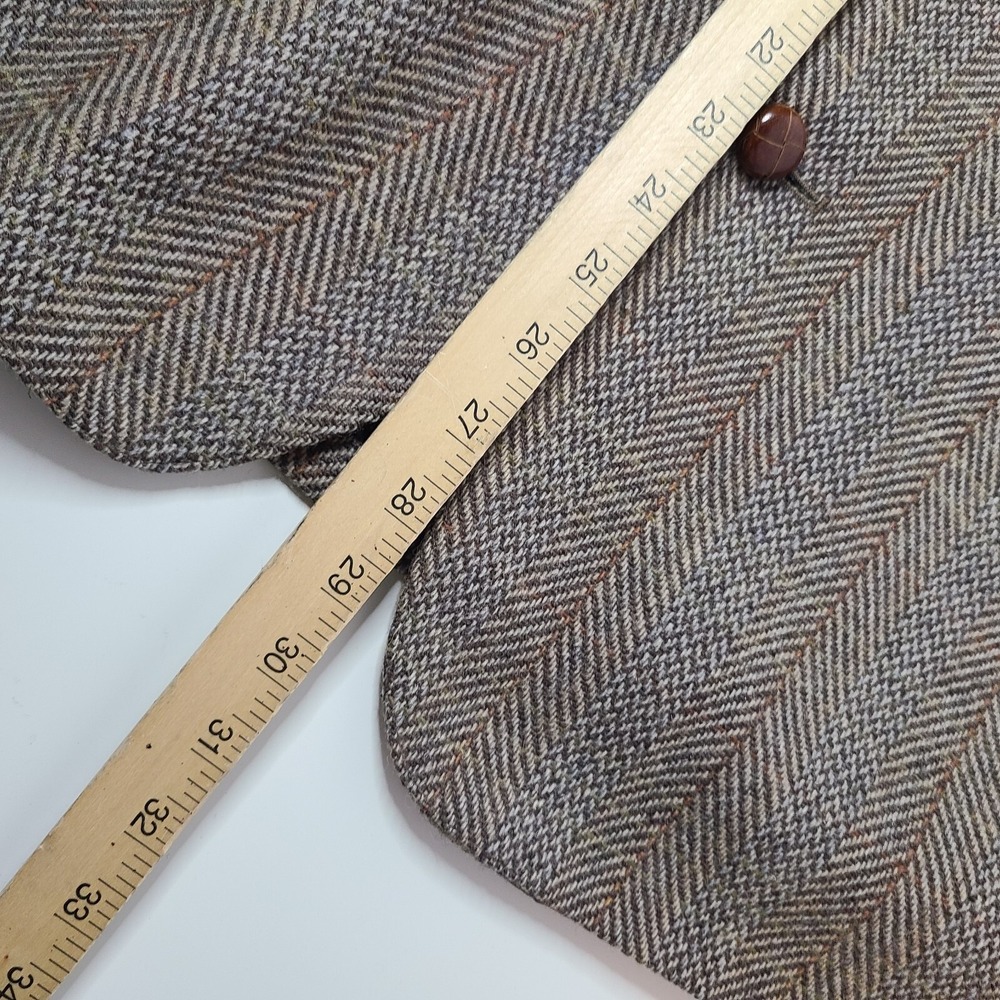 Egon Von Furstenberg Tweed Blazer Leather Buttons 40 Made In Italy - Picture 13 of 13